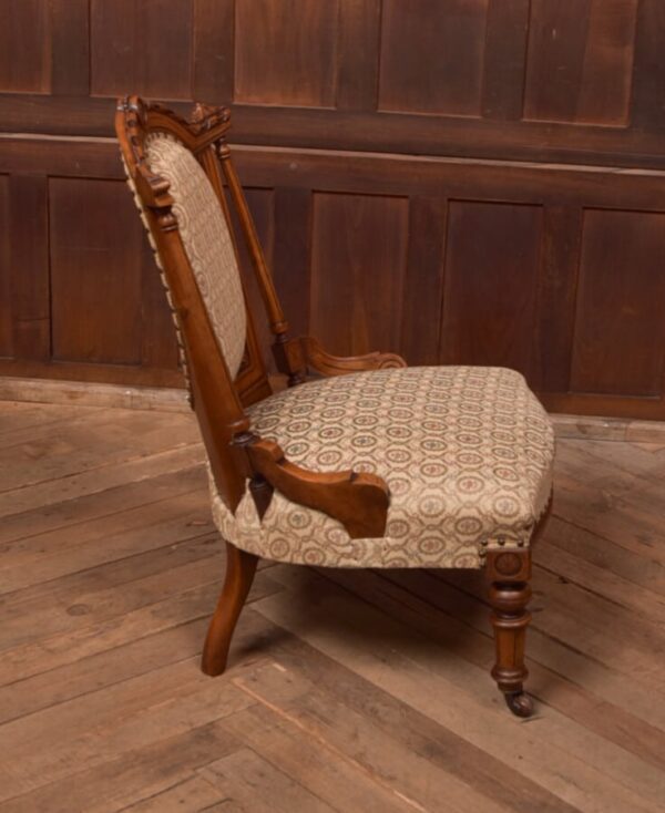 Victorian Walnut Nursing / Bedroom Chair SAI2768 - Image 10