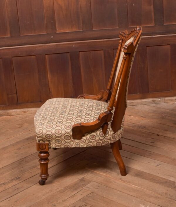 Victorian Walnut Nursing / Bedroom Chair SAI2768 - Image 12