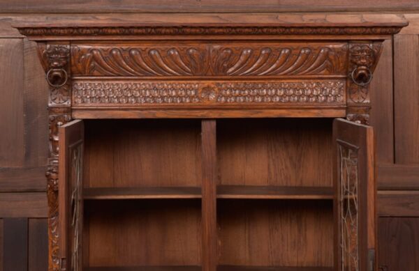 Continental Carved Oak Bookcase SAI2757 Antique Bookcases 11