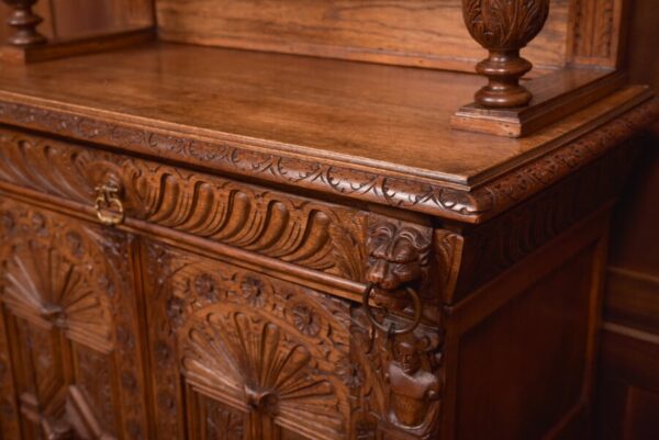 Continental Carved Oak Bookcase SAI2757 - Image 19