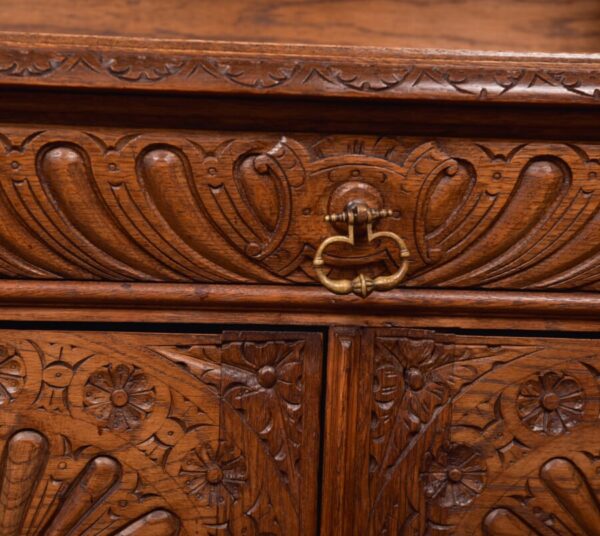 Continental Carved Oak Bookcase SAI2757 - Image 24