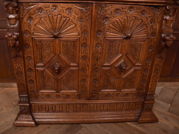 Continental Carved Oak Bookcase SAI2757 Antique Bookcases 27