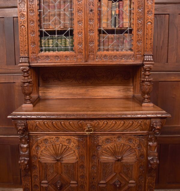 Continental Carved Oak Bookcase SAI2757 Antique Bookcases 29