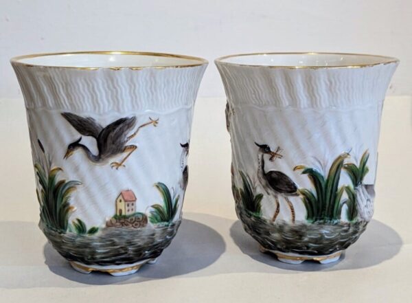 Pair Meissen Beakers