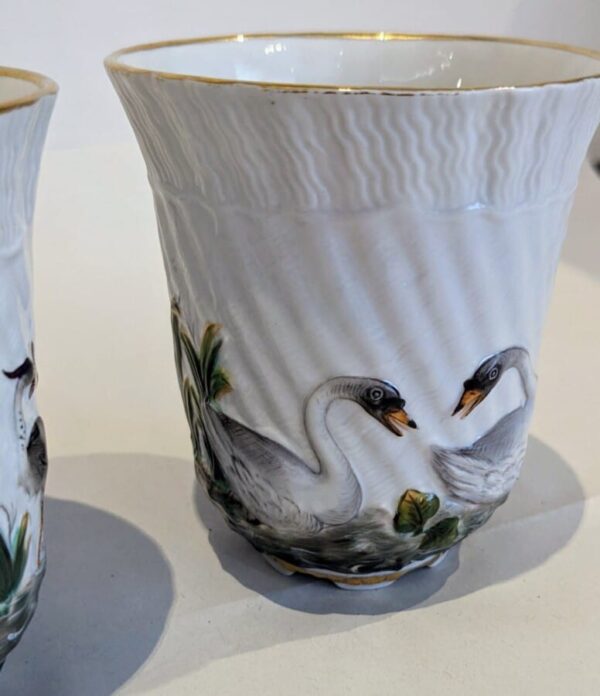 Pair Meissen Beakers Antique Porcelain Miscellaneous 5