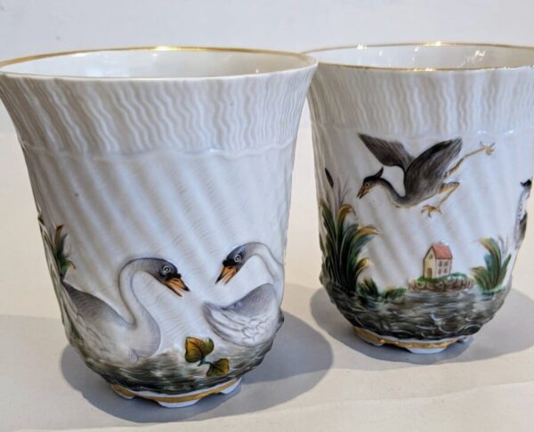 Pair Meissen Beakers Antique Porcelain Miscellaneous 6
