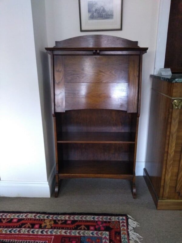 Oak Arts & Craft Student Desk Carved Desk Antique Desks 5