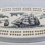 Scrimshaw effect Cribbage Board Bakerlite Miscellaneous