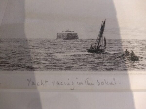 Yacht Racing in the Solent art Antique Art 6