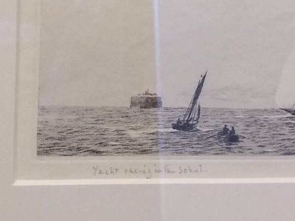 Yacht Racing in the Solent art Antique Art 5