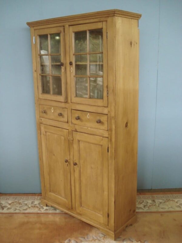 Early 19th Century Pine Cupboard on Cupboard - Image 2