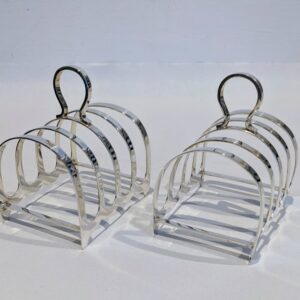 Pair Silver Toast Silver Toast Rack Miscellaneous
