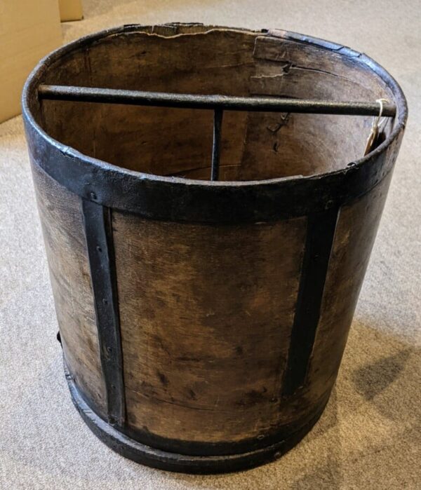 Wooden Grain Measure Grain Bucket Antique Collectibles 3