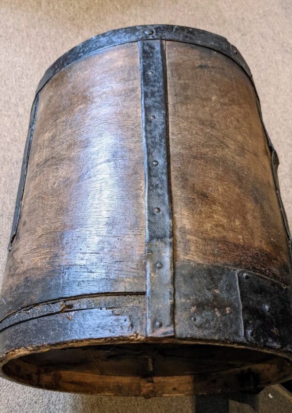 Wooden Grain Measure Grain Bucket Antique Collectibles 7