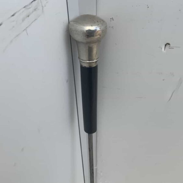 Gentleman’s silver topped walking stick sword stick - Image 17