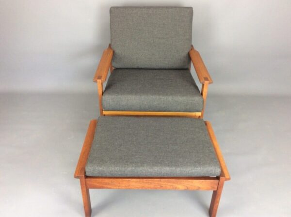 Mid Century Danish Capella Armchair & Footstool 1960's - Image 2