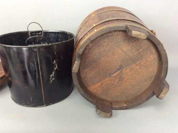 Arts & Crafts Coal Bucket Seat by R.A.Lister & Co Coal Bucket Antique Collectibles 8