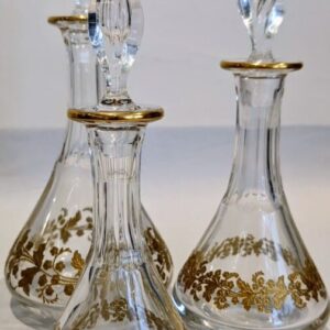 St Louis set 3 Perfume Bottles Crystal Glass Miscellaneous