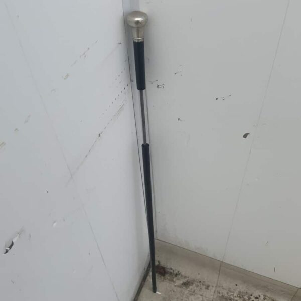Gentleman’s silver topped walking stick sword stick - Image 6