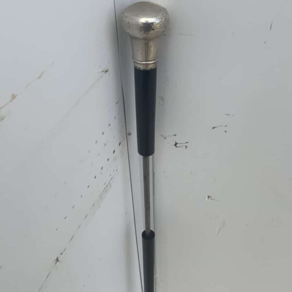 Gentleman’s silver topped walking stick sword stick - Image 7