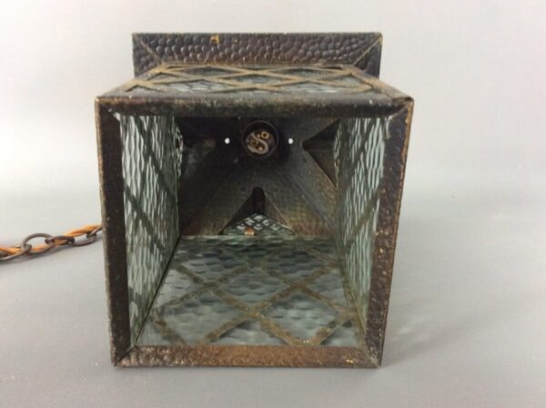 Arts and Crafts Brass Ceiling Lantern - Image 4