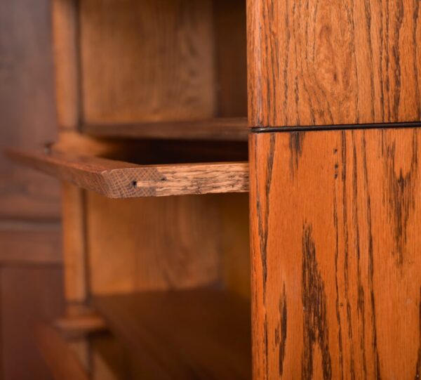 Edwardian Oak 6 Sectional Bookcase SAI2781 - Image 17