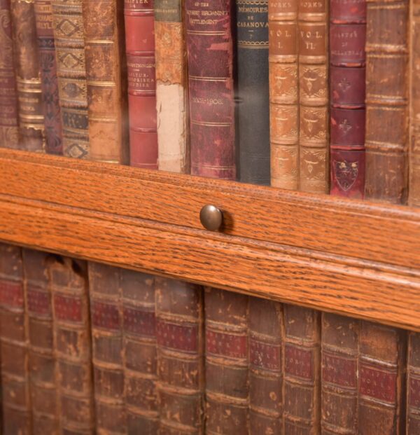 Edwardian Oak 6 Sectional Bookcase SAI2781 - Image 11
