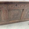 Coffer in oak and superbly carved front, circa 1740’s - Image 3