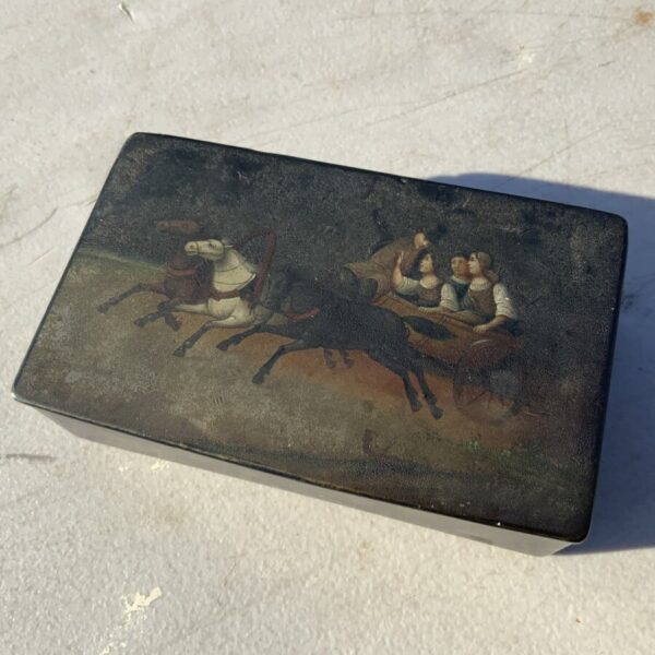Russian painted tabletops Snuff Box Antique Boxes 4