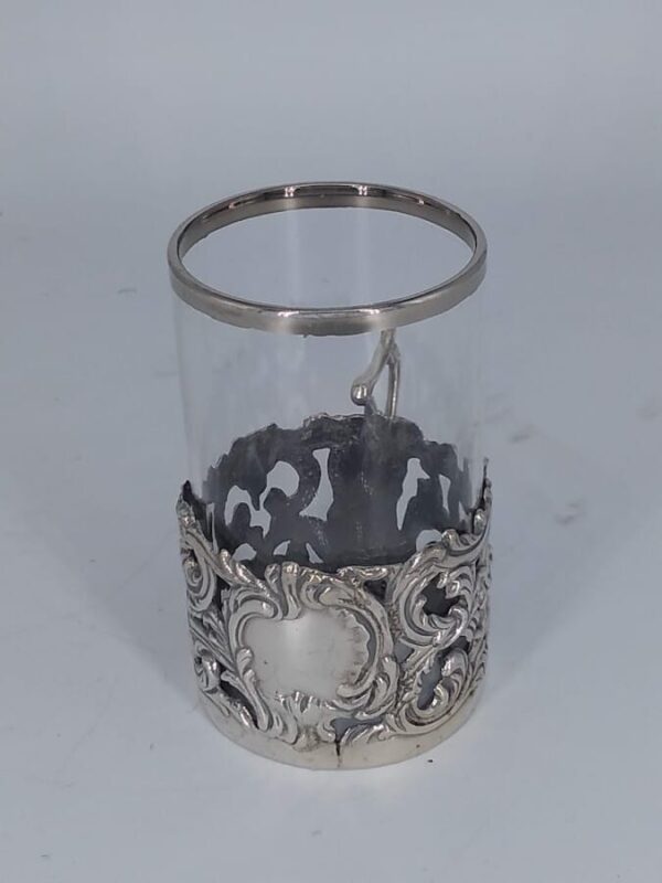 Silver & Glass Coffee / Tea Holder by Ari D Norman - Image 2