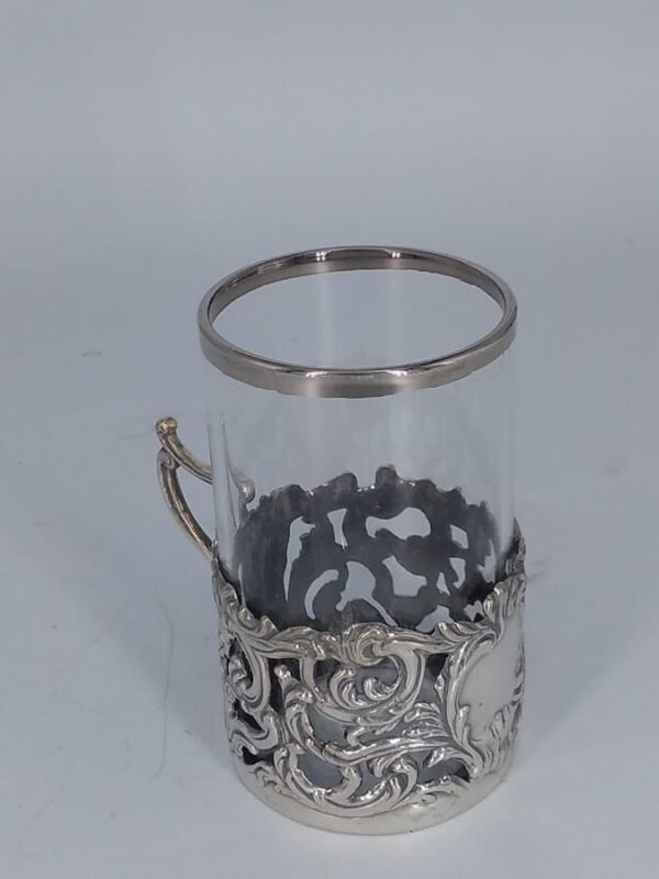 Silver & Glass Coffee / Tea Holder by Ari D Norman Drinking glasses Miscellaneous 5
