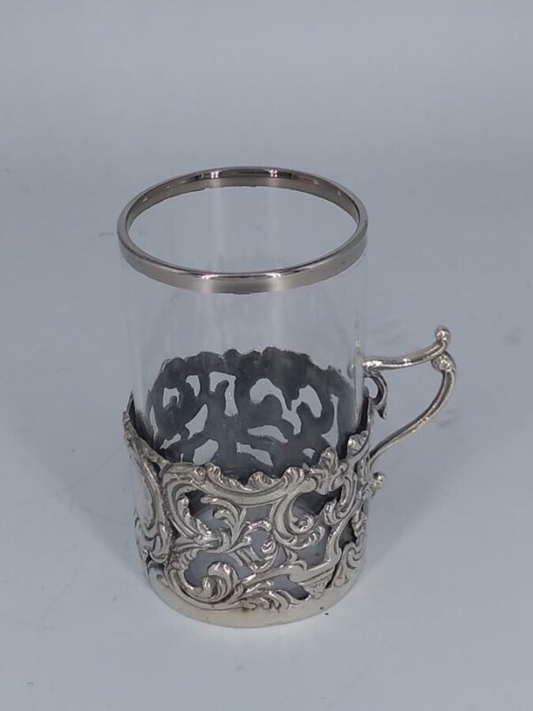 Silver & Glass Coffee / Tea Holder by Ari D Norman Drinking glasses Miscellaneous 3