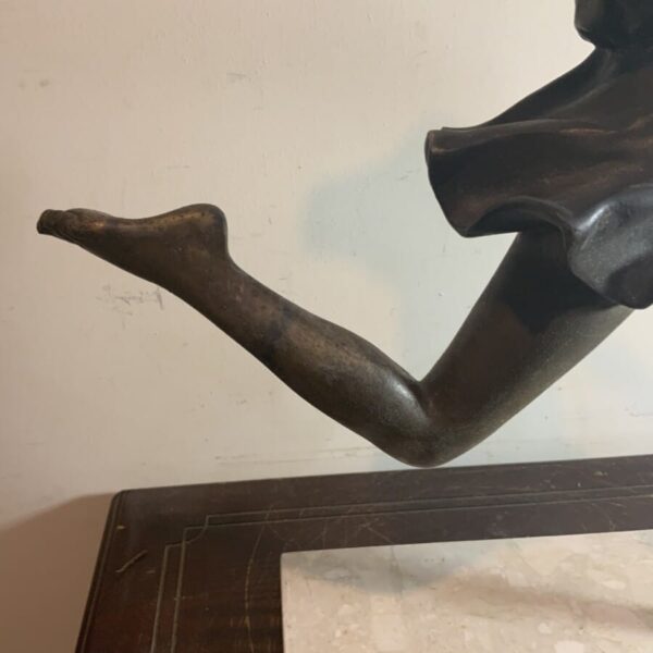 Art Deco Dancing Girl with Her Hoop Antique Sculptures 20