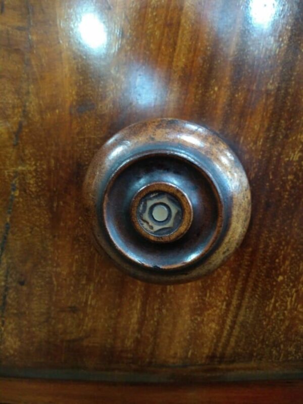Bow Fronted Victorian Mahogany Chest of Drawers - Image 6