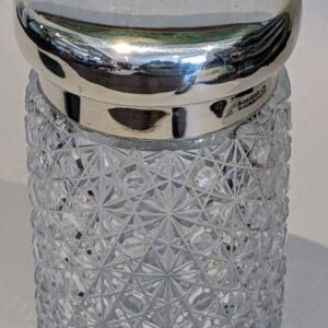 Silver Capped Jar Hobnail Miscellaneous