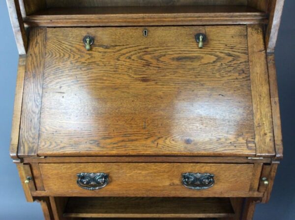 Arts & Crafts Oak Bureau Bookcase c1900 - Image 4