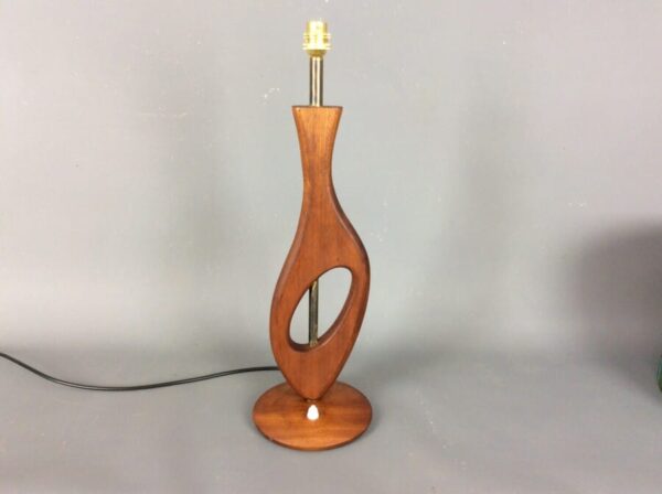 Mid Century Teak Sculptural Table Lamp c1960’s mid century Antique Lighting 6