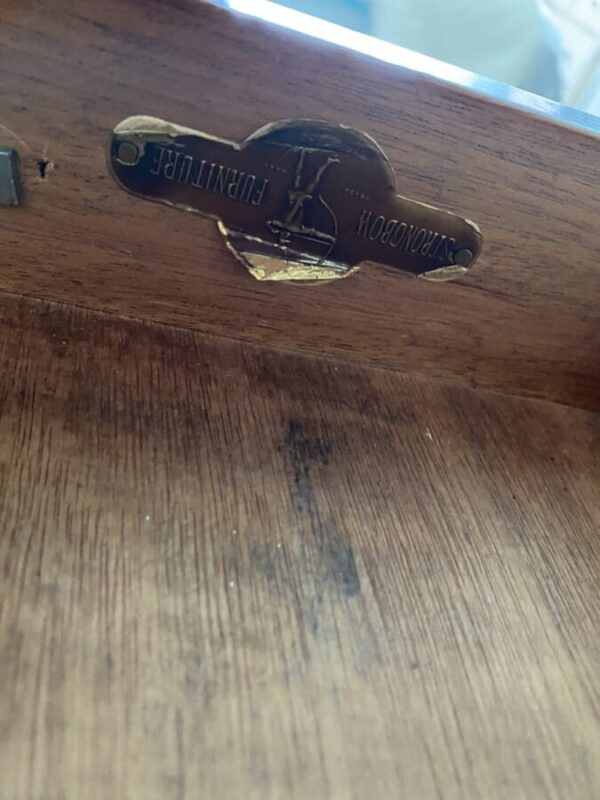 Vintage 2 draw drop leaf table - Image 4