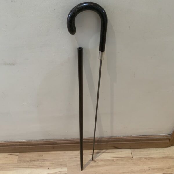 Gentleman’s walking stick sword stick with silver collar - Image 10
