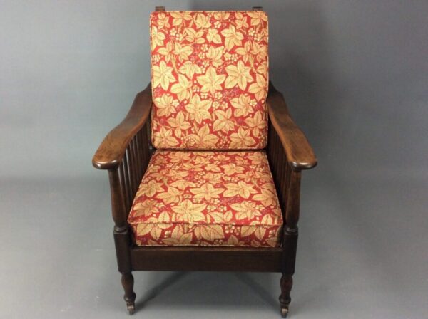 Pair of Arts & Crafts Reclining Armchairs by Shapland & Petter c1900 armchair Antique Chairs 5