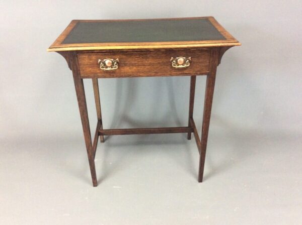 Small Arts & Crafts Oak Writing Desk c1910