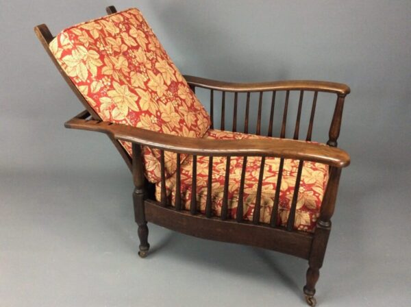 Pair of Arts & Crafts Reclining Armchairs by Shapland & Petter c1900 armchair Antique Chairs 7
