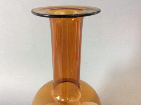 Danish Amber Gulvase by Otto Brauer for Holmegaard c1960’s danish Antique Glassware 4