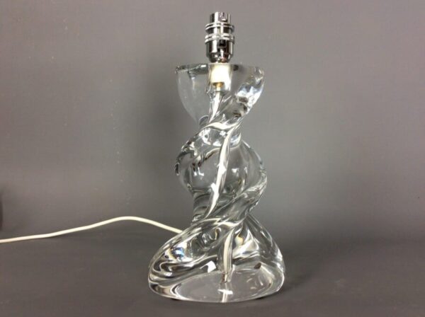 Mid Century Art Glass Table Lamp by Sevres France art glass Antique Lighting 3