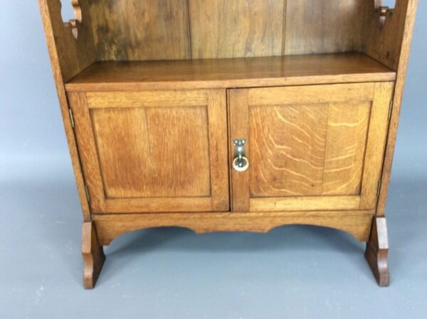 Arts & Crafts Oak Bureau Bookcase c1900 - Image 4