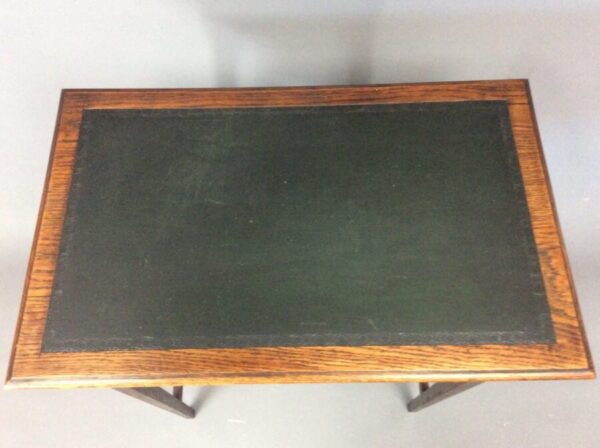 Small Arts & Crafts Oak Writing Desk c1910 - Image 4