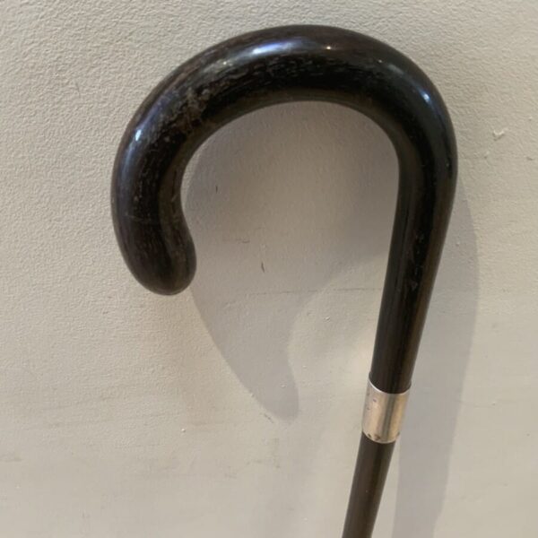Gentleman’s walking stick sword stick with silver collar - Image 6