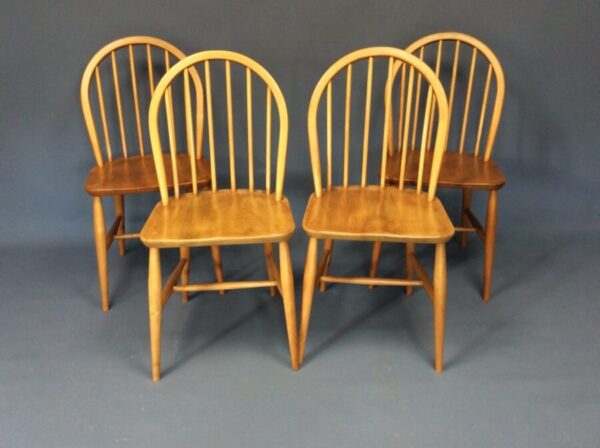 Mid Century Set of 4 Ercol Windsor Chairs dining chairs Antique Chairs 3