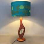 Mid Century Teak Sculptural Table Lamp c1960’s mid century Antique Lighting