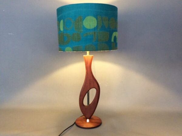 Mid Century Teak Sculptural Table Lamp c1960’s mid century Antique Lighting 3